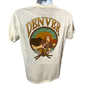 Nicola Bee Juniors Denver Colorado shirt size Large Women's Cowboy